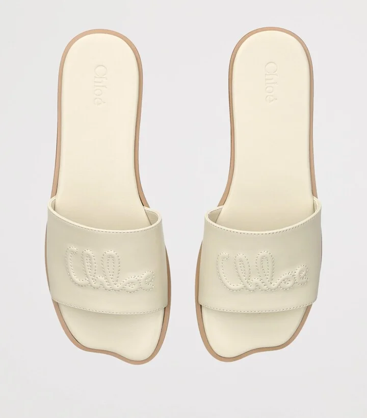 Chloé Leather Soleil Slides - Image 4