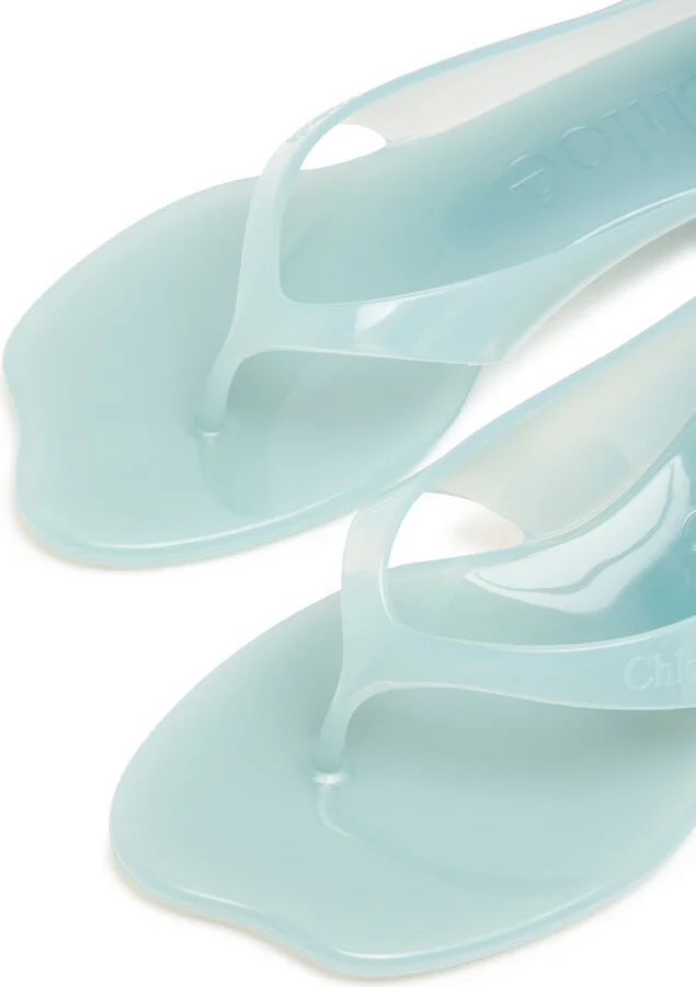Chloé Light Blue Jelly Thong Sandals - Image 3