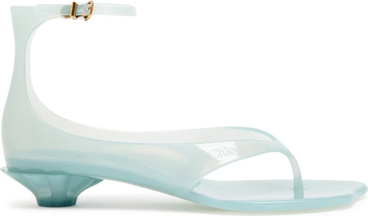 Chloé Light Blue Jelly Thong Sandals