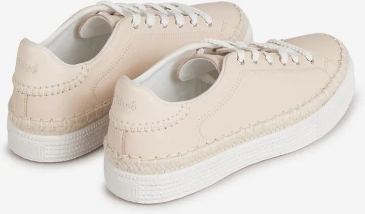 Chloé Logo Leather Sneakers - Image 3