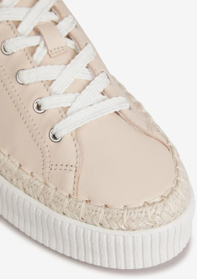 Chloé Logo Leather Sneakers - Image 5