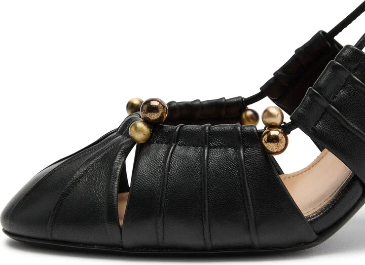 Chloe Luna 100 Cut-out Leather Pumps - Image 4