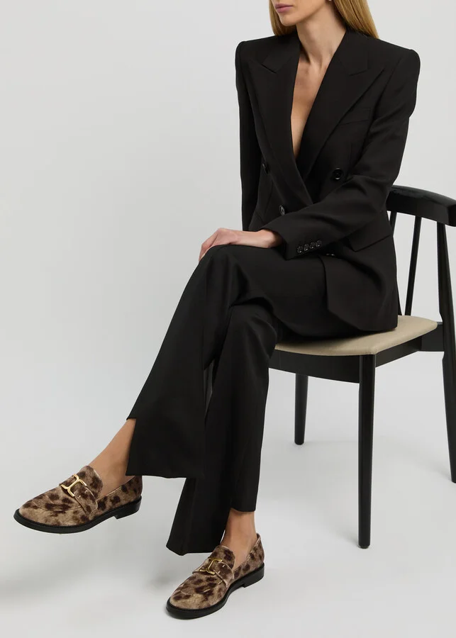 Chloe Marcie 25 Leopard-print Velvet Loafers - Image 5