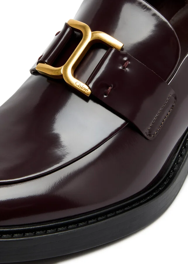 Chloe Marcie 65 Glossed Leather Loafers - Image 4