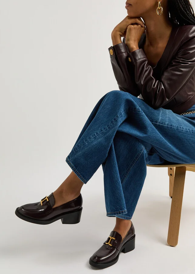 Chloe Marcie 65 Glossed Leather Loafers - Image 5