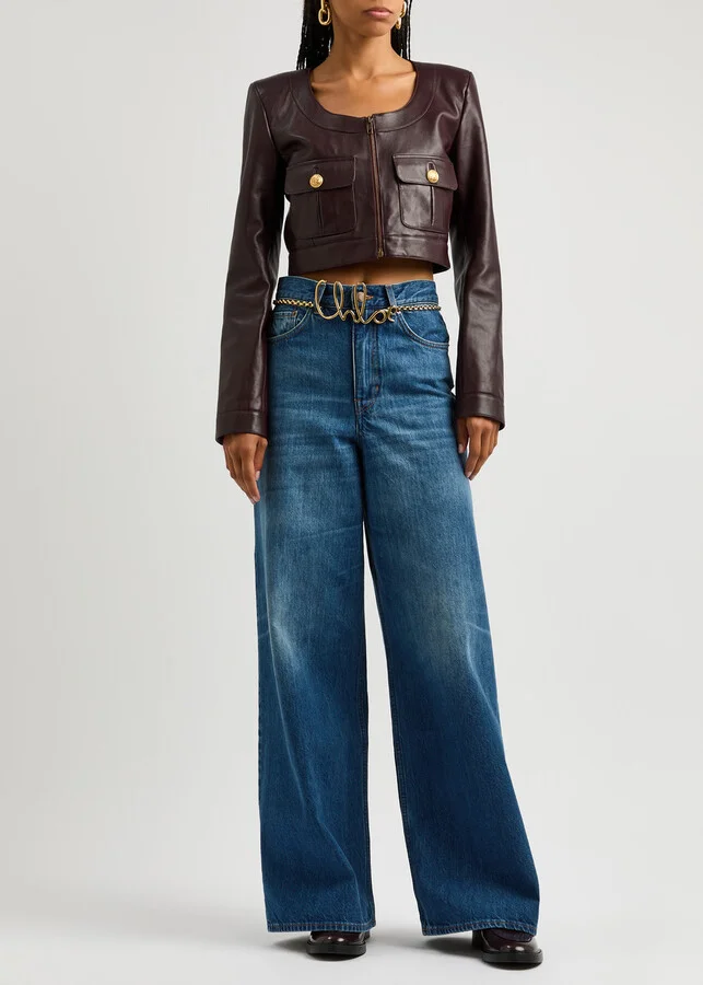 Chloe Marcie 65 Glossed Leather Loafers - Image 6