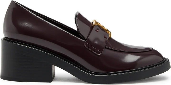 Chloe Marcie 65 Glossed Leather Loafers