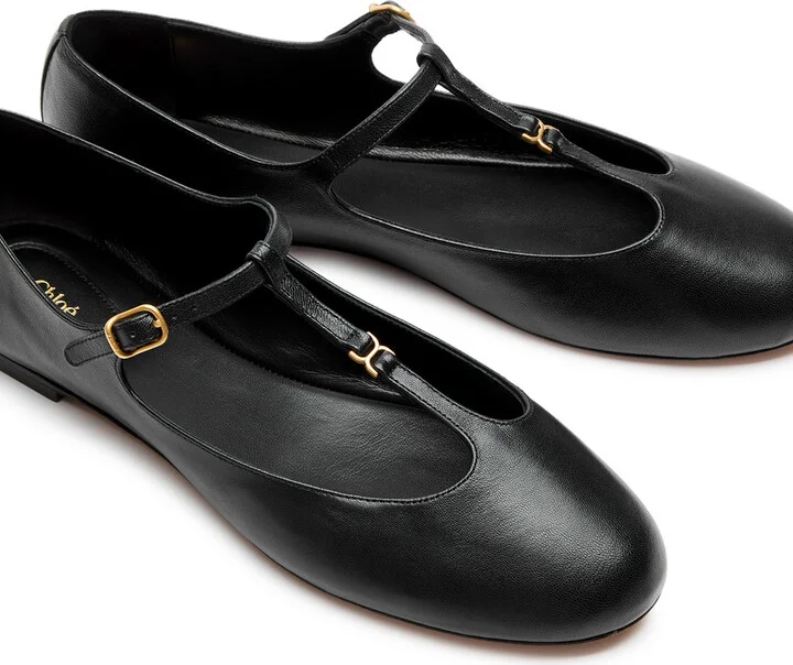 Chloe Marcie Leather Ballet Flats - Image 3