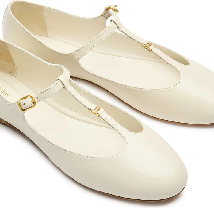 Chloe Marcie Leather Ballet Flats - Image 8