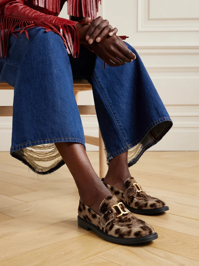 Chloé - Marcie Leopard-print Velvet Loafers - Animal print - Image 2