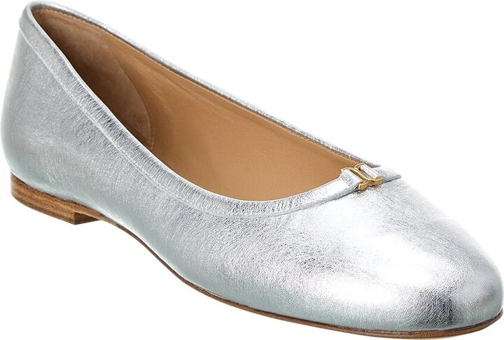 Chloé Marcie Metallic Leather Ballet Flat