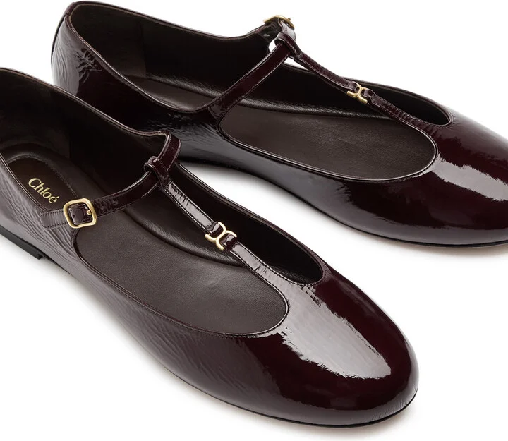 Chloe Marcie Patent Leather Ballet Flats - Image 3