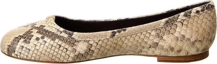 Chloé Marcie Python-Embossed Leather Flat - Image 2