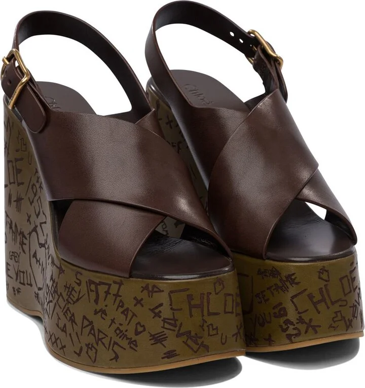 Chloé "Maxime" 130Mm Wedge Sandals - Image 2