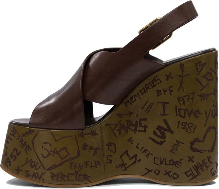 Chloé "Maxime" 130Mm Wedge Sandals - Image 3