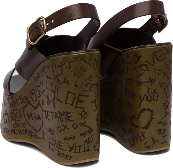 Chloé "Maxime" 130Mm Wedge Sandals - Image 4