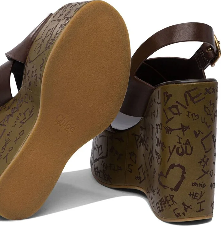 Chloé "Maxime" 130Mm Wedge Sandals - Image 5