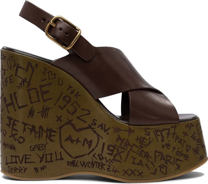 Chloé "Maxime" 130Mm Wedge Sandals