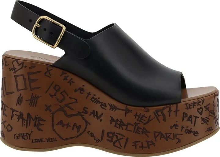 Chloé Maxime Leather-Trim Sandal - Image 2