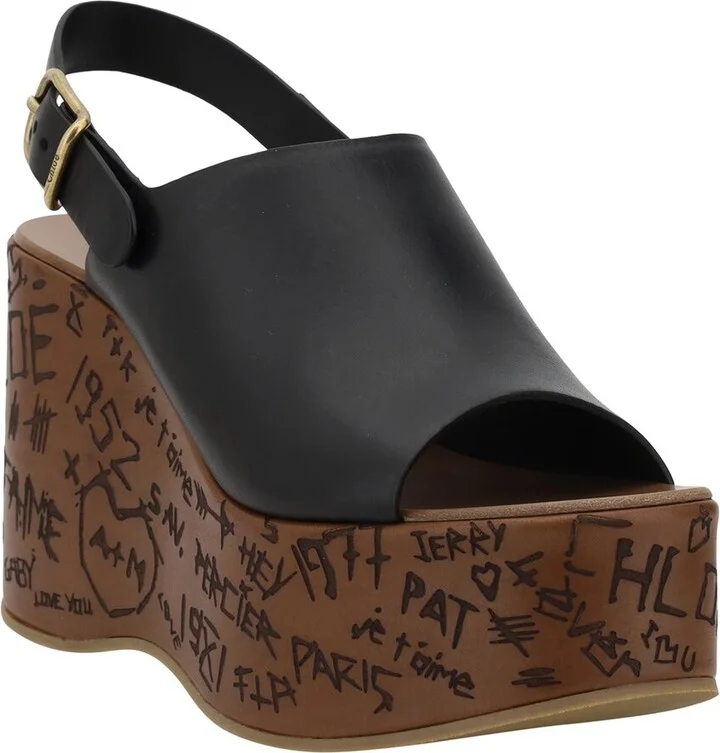 Chloé Maxime Leather-Trim Sandal