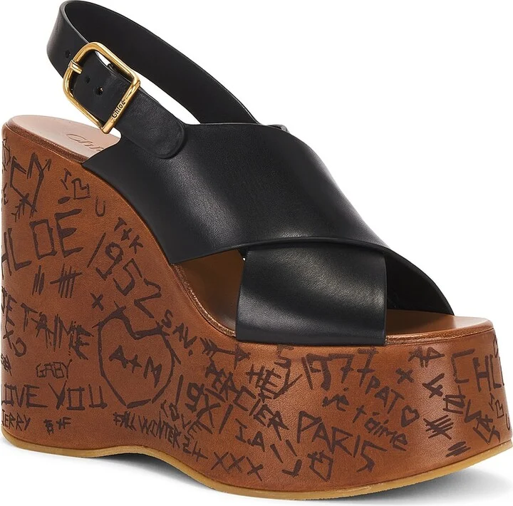 Chloe Maxime Wedge in Black - Image 2