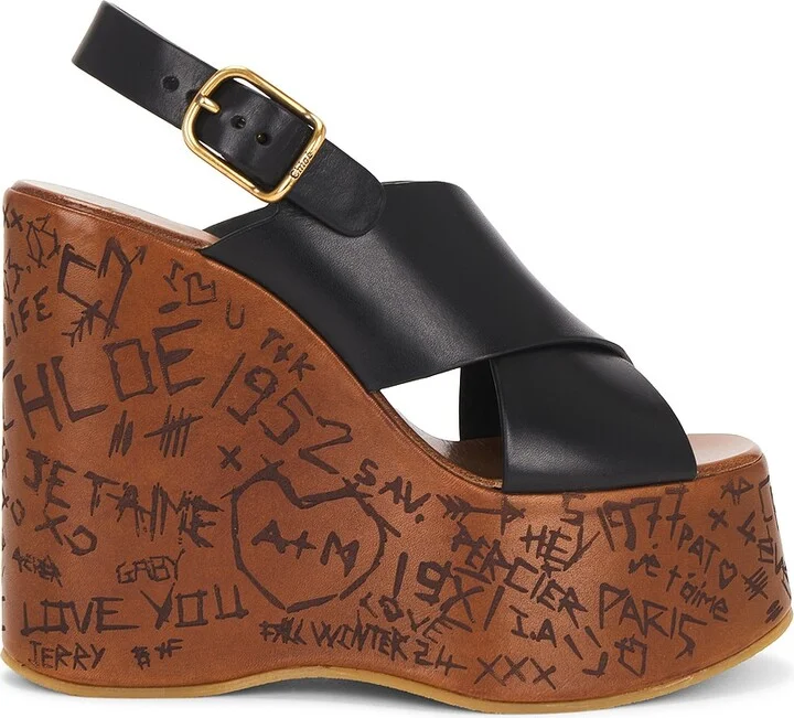 Chloe Maxime Wedge in Black