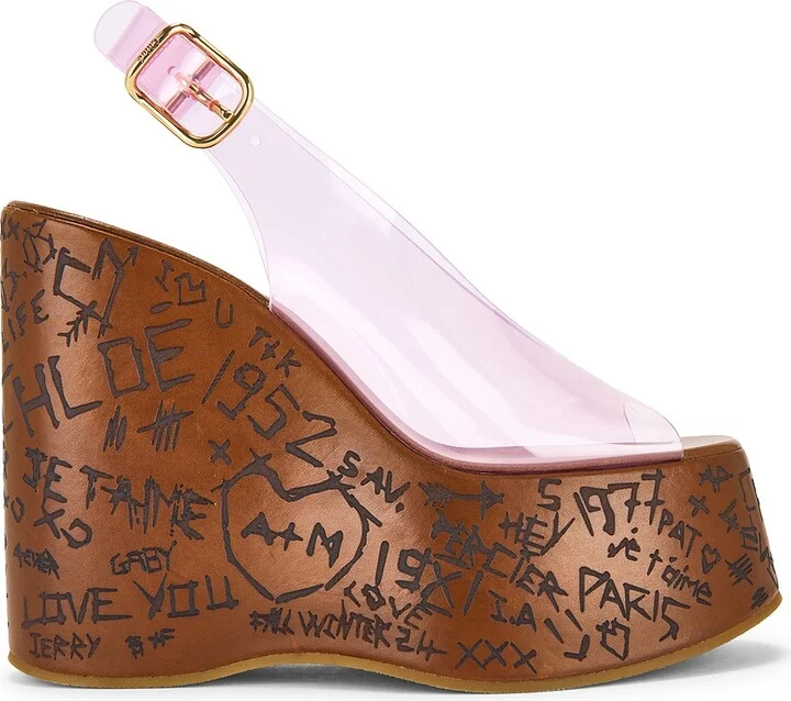 Chloe Maxime Wedge in Rose - Image 2