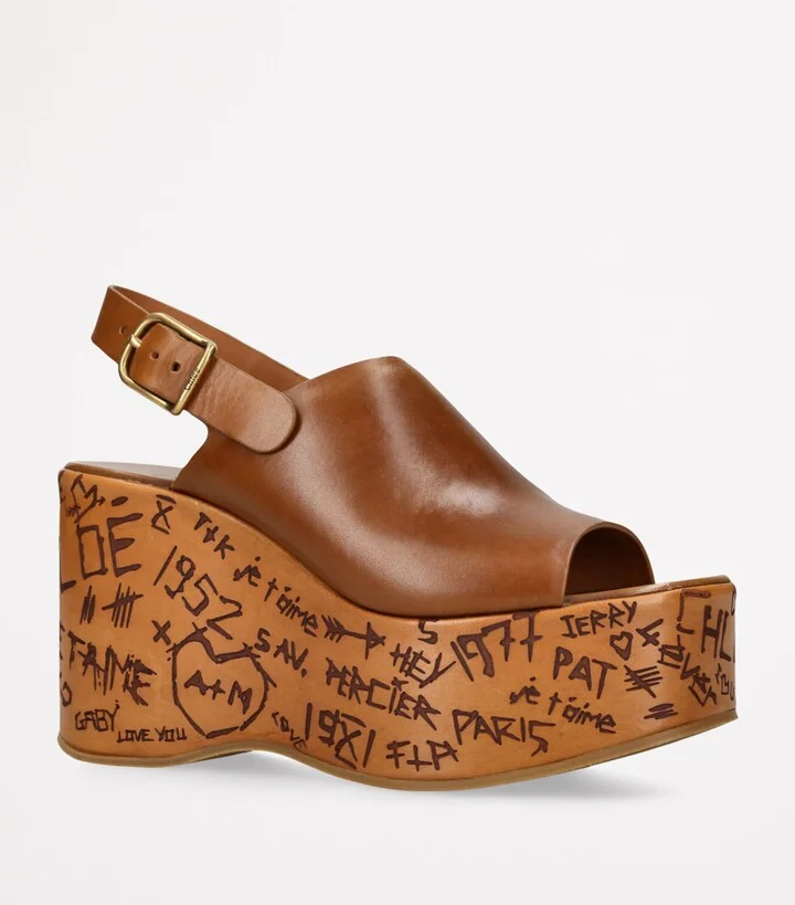 Chloé Maxime Wedge Sandals 135 - Image 3