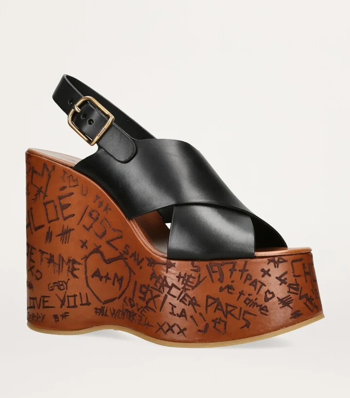 Chloé Maxime Wedge Sandals 135 - Image 3