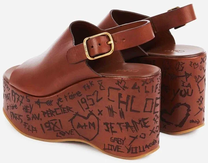 Chloé Maxime Wedge Sandals - Image 5