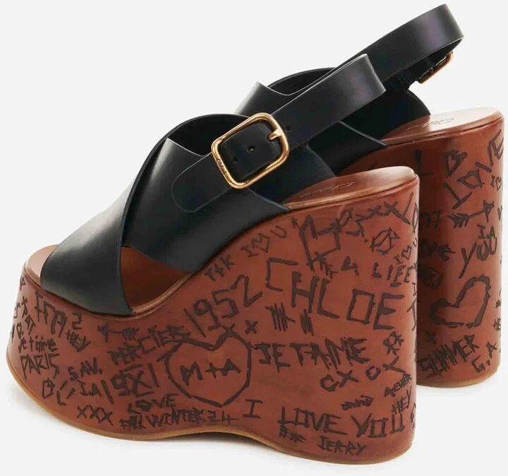 Chloé Maxime Wedge Sandals - Image 4