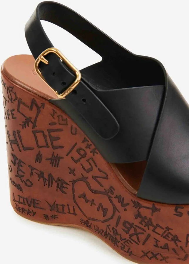 Chloé Maxime Wedge Sandals - Image 6