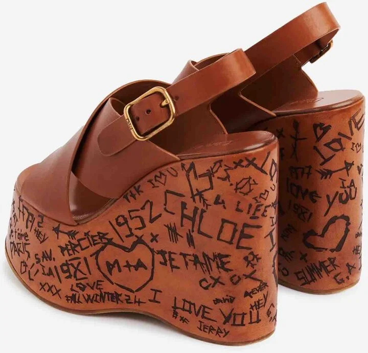 Chloé Maxime Wedge Sandals - Image 4