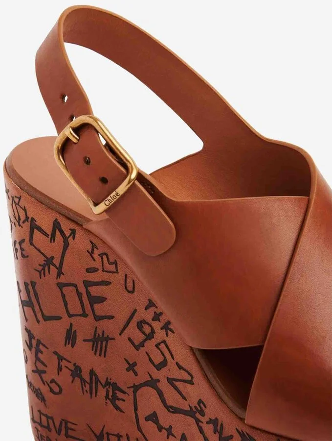 Chloé Maxime Wedge Sandals - Image 5