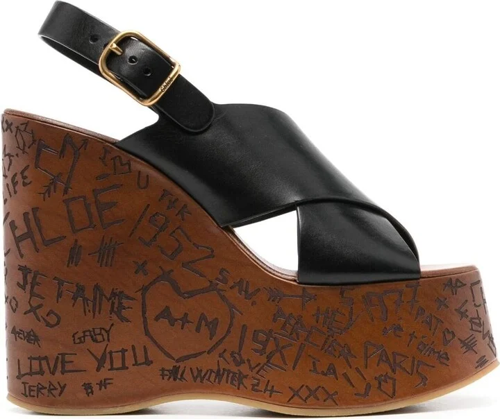 Chloè Maxime Wedge Sandals