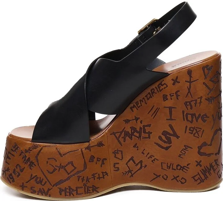 Chloé Maxime Wedge Sandals Shoes - Image 2