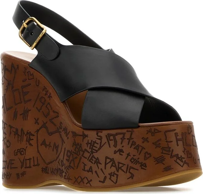 Chloé Maxime Wedge Sandals Shoes - Image 3