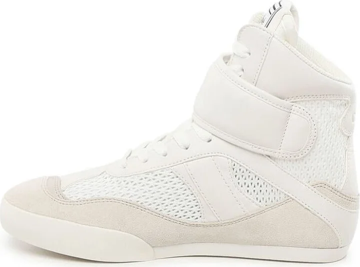 Chloé Mesh And Suede Kick High-Top Sneakers Shoes - Image 4