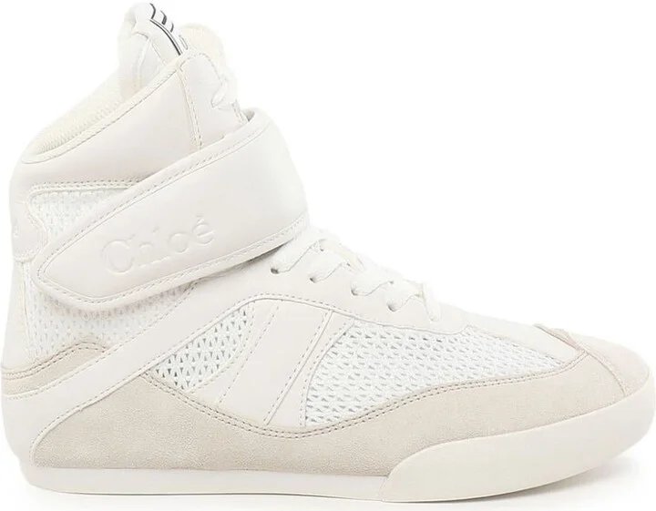 Chloé Mesh And Suede Kick High-Top Sneakers Shoes