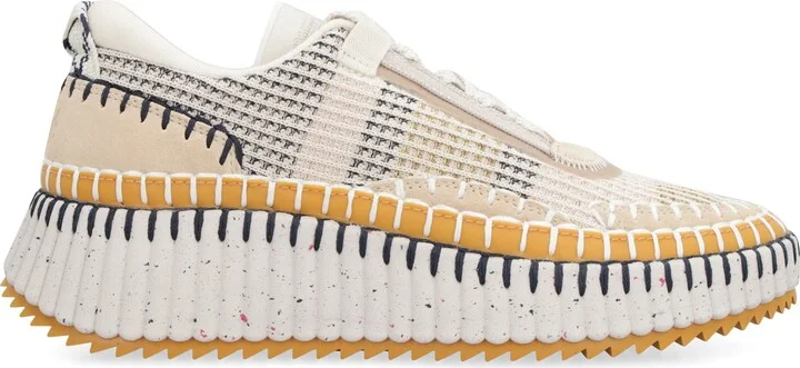 Chloé Nama Fabric Low-Top Sneakers - Image 2