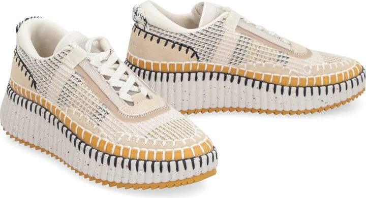 Chloé Nama Fabric Low-Top Sneakers - Image 3