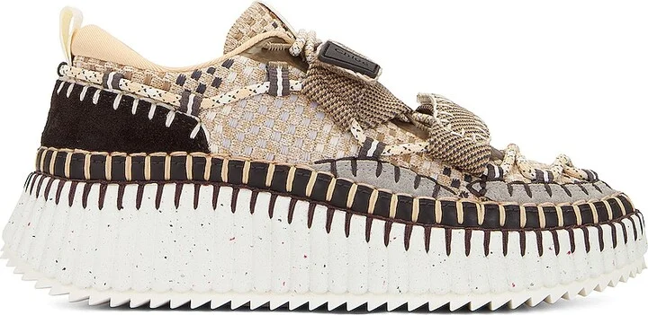 Chloe Nama Mesh Sneaker in Beige