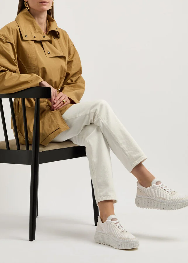 Chloe Nama Panelled Knitted Sneakers - Image 5