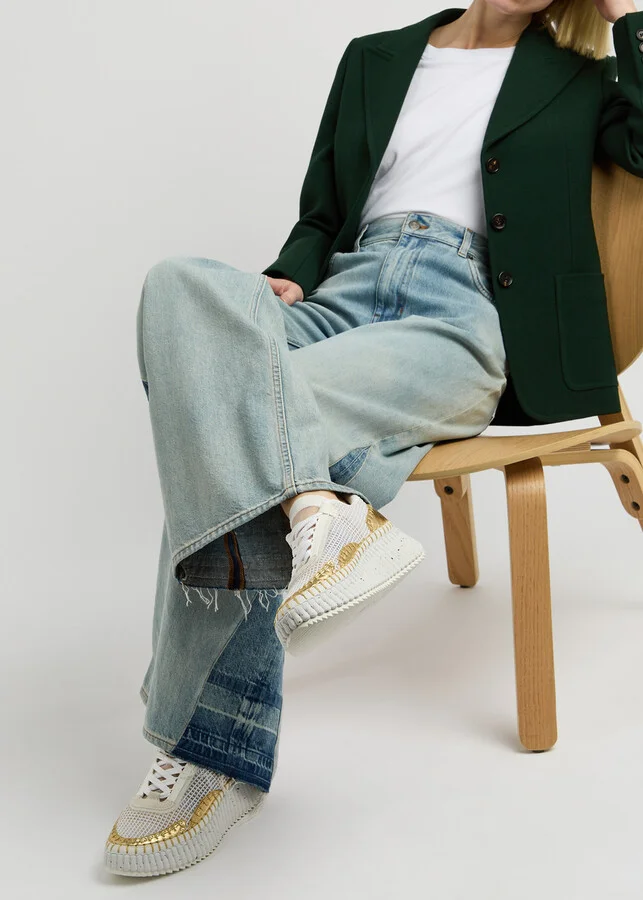 Chloe Nama Panelled Knitted Sneakers - Image 5