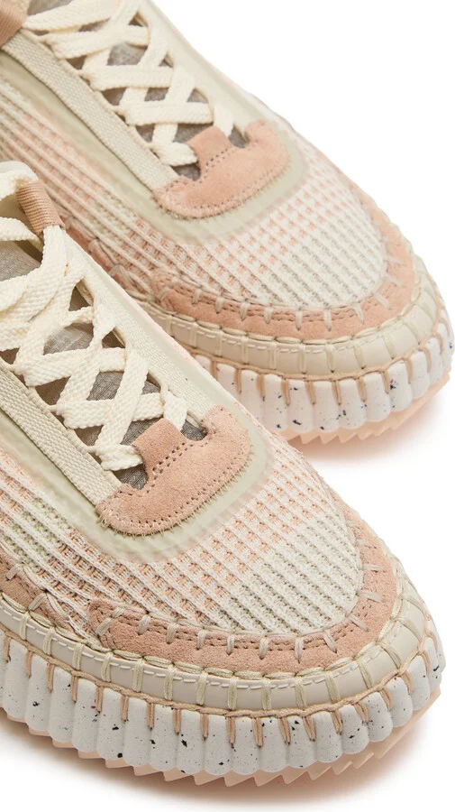 Chloe Nama Panelled Knitted Sneakers - Image 3