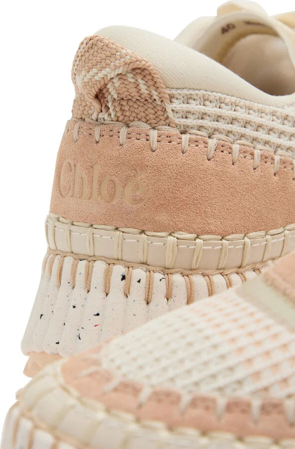 Chloe Nama Panelled Knitted Sneakers - Image 4