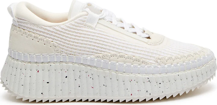 Chloe Nama Panelled Knitted Sneakers