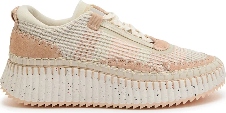 Chloe Nama Panelled Knitted Sneakers