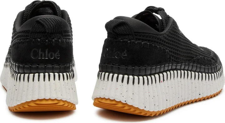 Chloe Nama Panelled Recycled Mesh Sneakers - Image 3