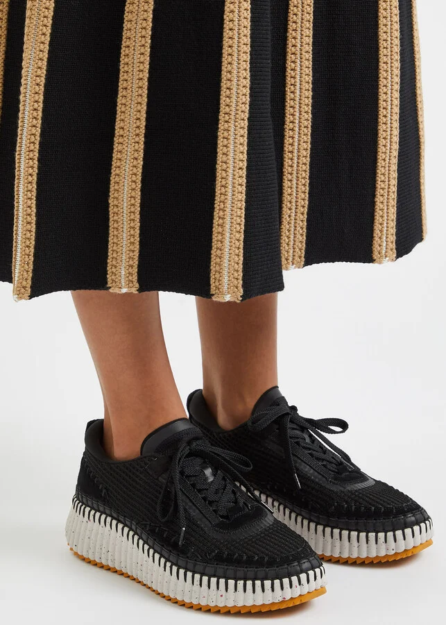 Chloe Nama Panelled Recycled Mesh Sneakers - Image 5